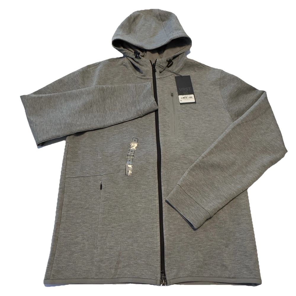 VRST Full Zip Hoodie Jacket Men's‎ Size Small Pinnacle Gray Pockets NWT
